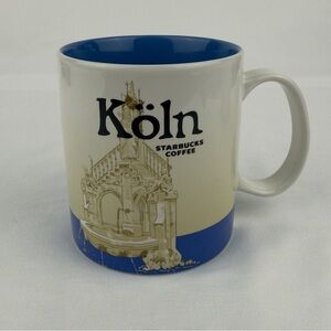 Starbucks Köln Germany City Mug 16 oz Blue & Cream Cologne Souvenir 2016
